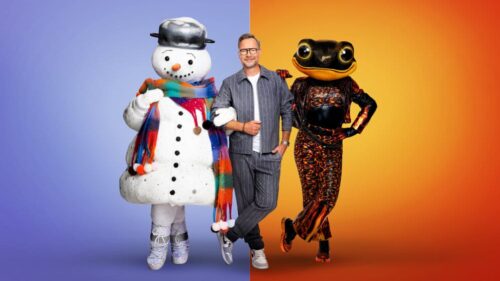 Titel: The Masked Singer;
Staffel: 11;
Person: Der Schneemann; Matthias Opdenhövel; Der Feuersalamander;
Copyright: Joyn/Nadine Rupp;
Fotograf: Nadine Rupp;
Bildredakteur: Nadine Vaders;
Dateiname: 3079669.jpg;
Rechtehinweis: Dieses Bild darf bis eine Woche nach Ausstrahlung honorarfrei fuer redaktionelle Zwecke und nur im Rahmen der Programmankuendigung verwendet werden. Spaetere Veroeffentlichungen sind nur nach Ruecksprache und ausdruecklicher Genehmigung der Seven.One Entertainment Group GmbH moeglich. Nicht fuer EPG! Verwendung nur mit vollstaendigem Copyrightvermerk. Das Foto darf nicht veraendert, bearbeitet und nur im Ganzen verwendet werden. Es darf nicht archiviert werden. Es darf nicht an Dritte weitergeleitet werden. Aneinanderreihung/Zusammenlegung/Kopplung von Bildern zum Zweck der Erstellung von Slide-Shows o.ä. nicht gestattet; Verbindung/Einfügen/Anfügen von Werbung nicht gestattet. 
Bei Fragen: foto@seven.one
Voraussetzung fuer die Verwendung dieser Programmdaten ist die Zustimmung zu den Allgemeinen Geschaeftsbedingungen der Presselounges der Sender der Seven.One Entertainment Group GmbH.