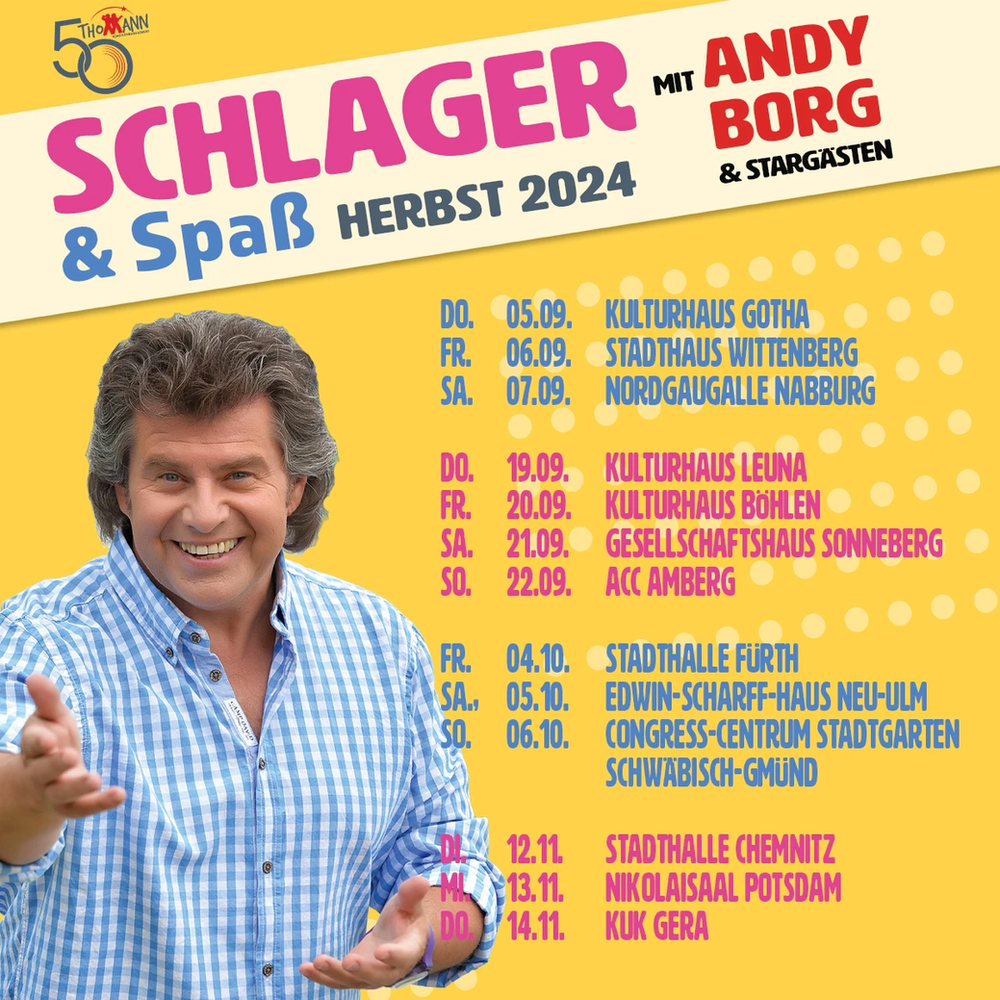 Andy Borg: Mit DIESEN Stars geht er im Herbst erneut auf "Schlager & Spaß"-Tour | Andy Borg